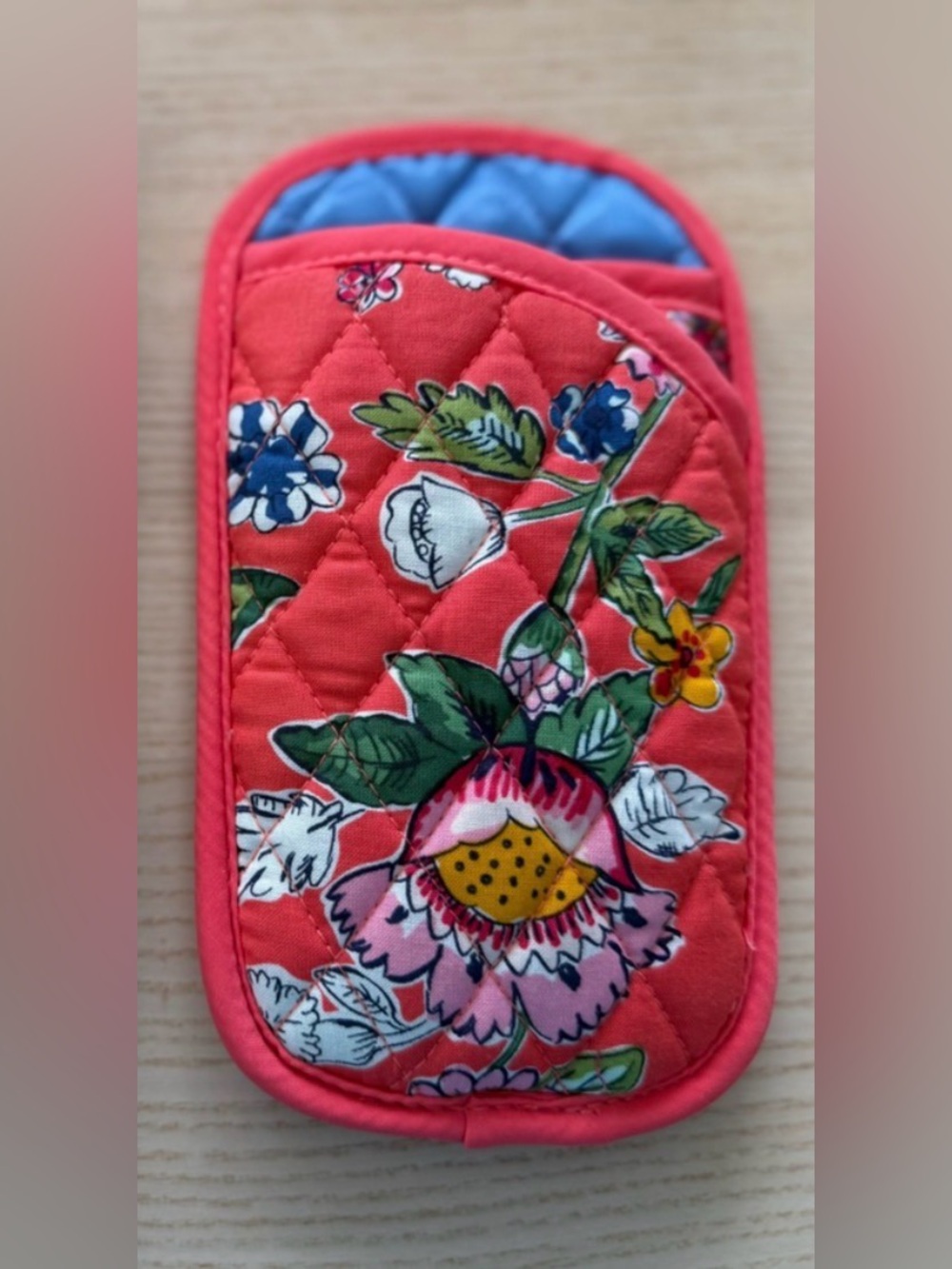 Vera Bradley Coral Quilted Eyeglasses Pouch